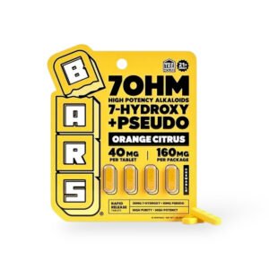 tre house bars 7ohm high potency alkaloids 7 hydroxy + pseudo chewable tablets orange citrus 40mg